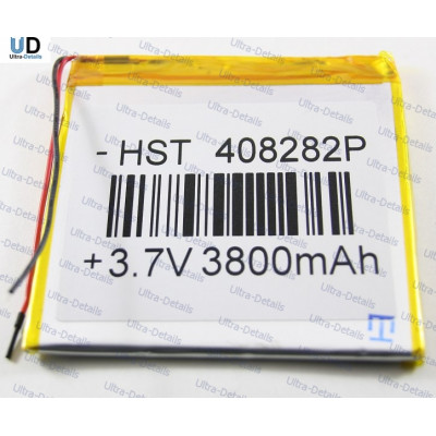 Аккумулятор универсальный 408282 3,7v Li-Pol 3800 mAh (4*82*82 mm)