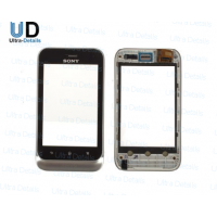 Тачскрин для Sony ST21i/ST21i2 (Tipo/Tipo Dual) (серый) с рамкой Тачскрин для Sony ST21i/ST21i2 (Tipo/Tipo Dual) (серый) с рамкой