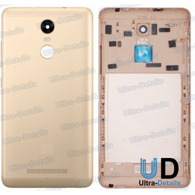 Задняя крышка Xiaomi Redmi Note 3 со стеклом камеры (золотой)