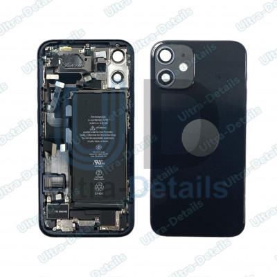 Корпус для iPhone 12 Mini в сборе со  шлейфами и АКБ  Премиум (черный)