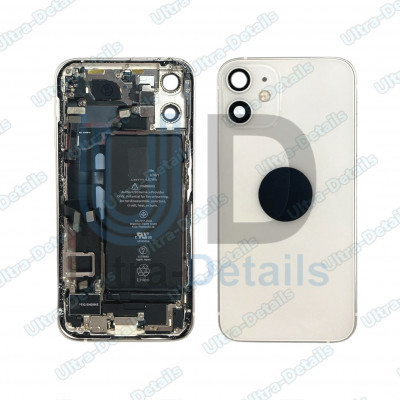 Корпус для iPhone 12 Mini в сборе со  шлейфами и АКБ  Премиум (белый)