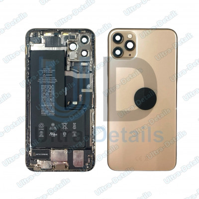 Корпус для iPhone 11 Pro Max в сборе со  шлейфами и АКБ  Премиум (золотой)