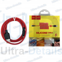 Кабель USB HOCO X21 Silicone для Type-C, 3.0А красный Кабель USB HOCO X21 Silicone для Type-C, 3.0А красный