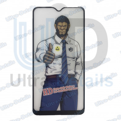 Защитное стекло (I4/W5) для Oppo A5S/AX7/A11K/A12/A12S/VivoY90/Y91/Y91C 2020/Y93/Y93S/Y95/Y1S/Realme 3 полное покрытие (черный) Антистатик