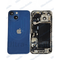 Корпус для iPhone 13 Mini в сборе со  шлейфами и АКБ  Премиум (синий)