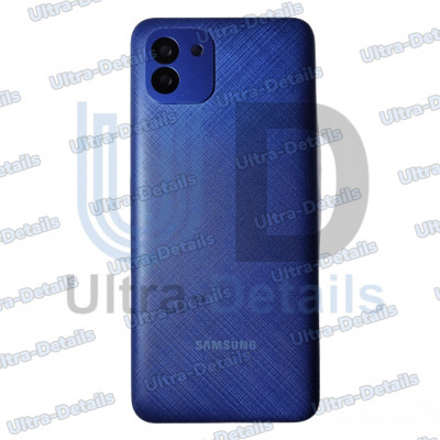 Задняя крышка для Samsung A03 (A035F) со стеклом камеры (синий)