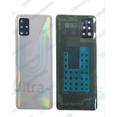 Задняя крышка для Samsung A515F (A51) со стеклом камеры белый