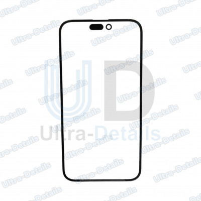 Стекло для переклейки iPhone 14 Pro Max в сборе OCA черный