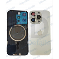 Задняя крышка для iPhone 15 Pro Max Белый Титан (со стеклом камеры, MagSafe, логотип ) Оригинал
