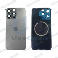 Задняя крышка для iPhone 15 Pro Max Натуральный Титан (со стеклом камеры) Оригинал Задняя крышка для iPhone 15 Pro Max Натуральный Титан (со стеклом камеры) Оригинал