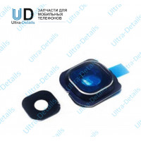 Стекло камеры Samsung S6 (синий)