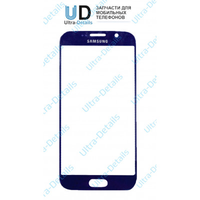 Стекло для переклейки Samsung G920F/G920FD (S6/S6 Duos) (синий) Оригинал