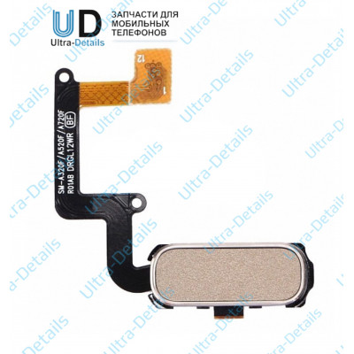Шлейф Samsung A320F/A520F/A720F на кнопку HOME в сборе золотой Шлейф Samsung A320F/A520F/A720F на кнопку HOME в сборе золотой