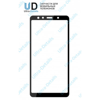Стекло для переклейки Samsung A750F (A7 2018) черный