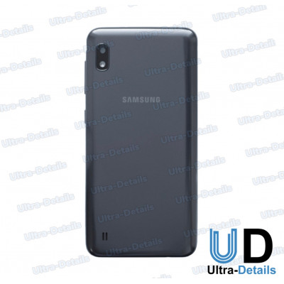 Задняя крышка Samsung A105F (A10) со стеклом камеры (черный)