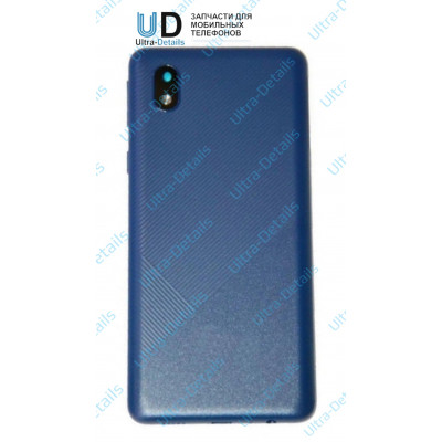 Задняя крышка для Samsung A013F (A01 Core) со стеклом камеры (синий)