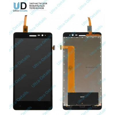 Дисплей для Lenovo S860 в сборе с тачскрином (черный)