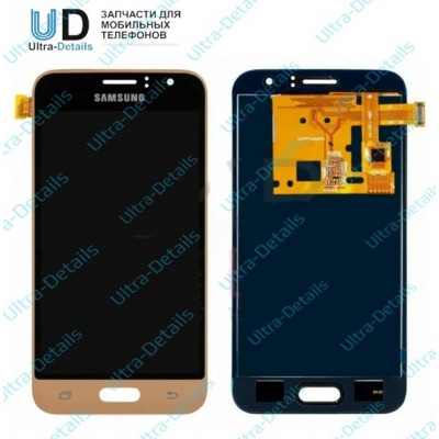 Дисплей для Samsung J120F (J1 2016) в сборе с тачскрином золотой (OLED)