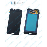 Дисплей для Samsung J7 (J710F) в сборе с тачскрином черный - AAA (TFT) с регулируемой подсветкой