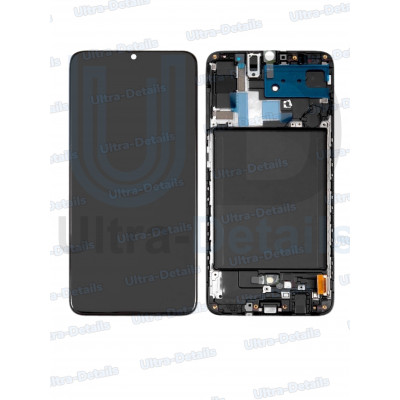 Дисплей для Samsung A705F (A70) черный с рамкой (Big Oled)