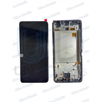 Дисплей для Samsung A725F (A72) в сборе с тачскрином и рамкой (черный) Oled