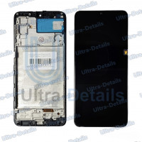 Дисплей для Samsung M32 (M325F) в сборе с тачскрином (черный) с рамкой Oled