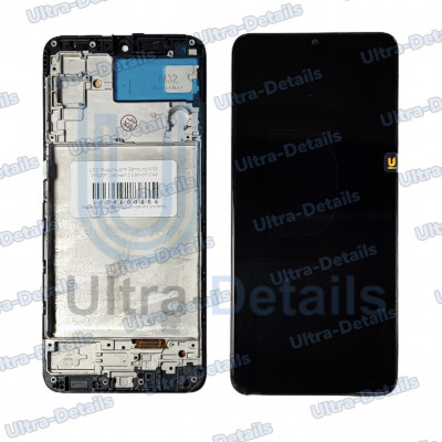 Дисплей для Samsung M32 (M325F) в сборе с тачскрином (черный) с рамкой Oled