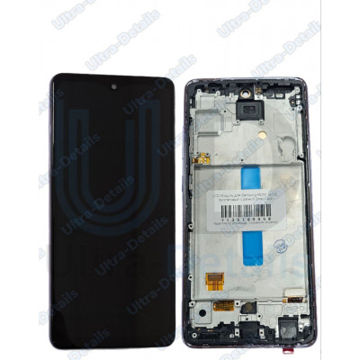 Дисплей для Samsung A525F (A52) в сборе с тачскрином и рамкой (фиолетовый) Small Oled Дисплей для Samsung A525F (A52) в сборе с тачскрином и рамкой (фиолетовый) Small Oled