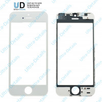 Стекло с рамкой и OCA пленкой для переклейки iPhone 5S белое (ААА) Стекло с рамкой и OCA пленкой для переклейки iPhone 5S белое (ААА)