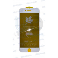 Защитное стекло Антишпион iPhone 6/6s (белый) (Полное покрытие)