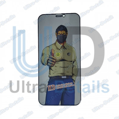 Защитное стекло Антишпион iPhone 12 Mini (черный) (Полное покрытие) Защитное стекло Антишпион iPhone 12 Mini (черный) (Полное покрытие)
