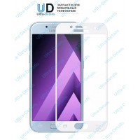 Защитное стекло 5D Samsung A720F (A7 2017) (плоское) белый