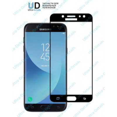 Защитное стекло Samsung J730 (J7 PRO 2017) (полное покрытие) черный
