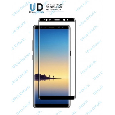 Защитное стекло 3D Samsung N960F (Note 9) (без выреза под динамик и камеру) черный