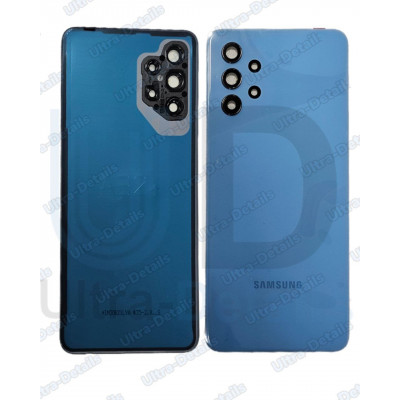 Задняя крышка для Samsung A325F (A32) со стеклом камеры голубой Premium