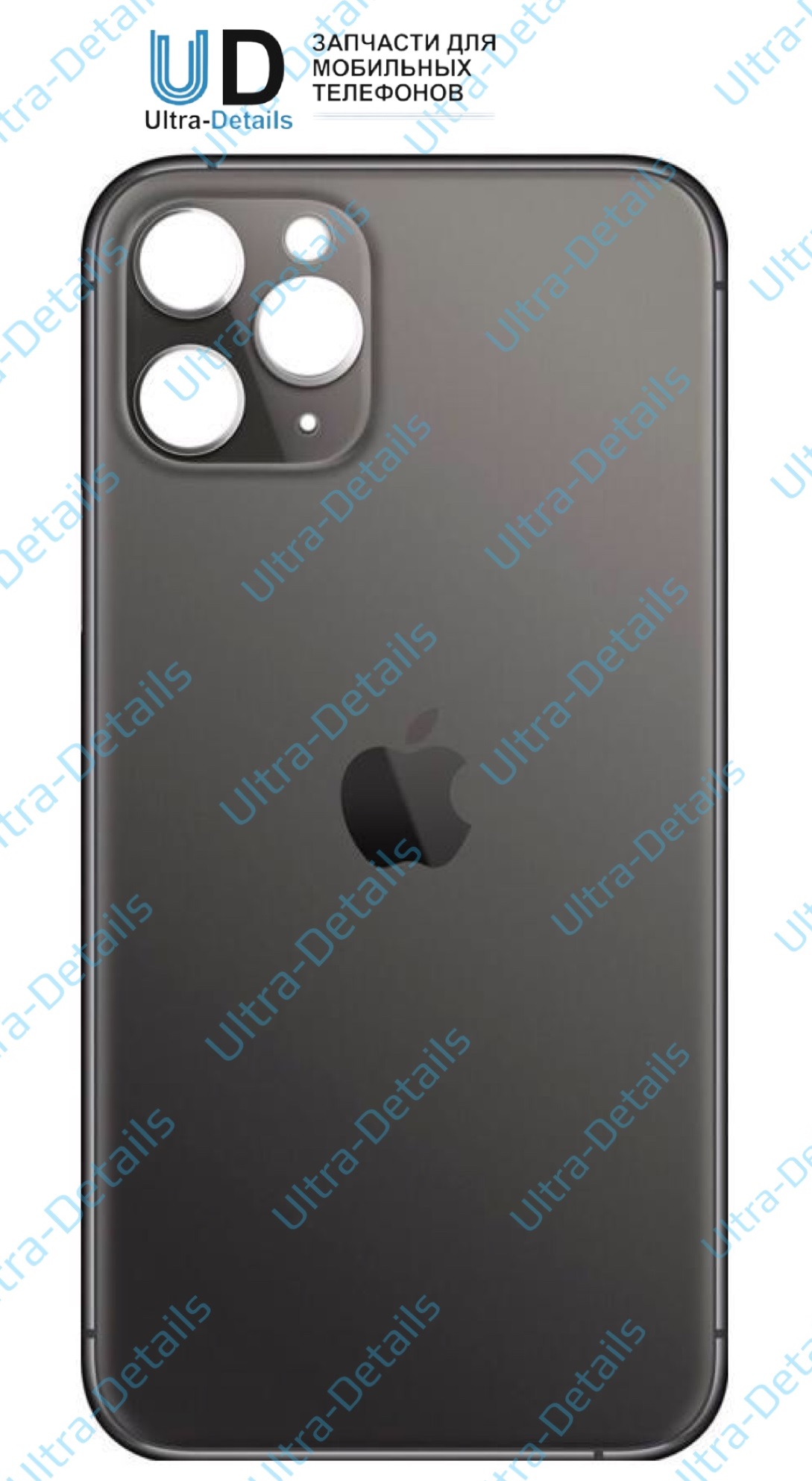 Задняя крышка для iPhone 11 Pro Max (стекло) Черный