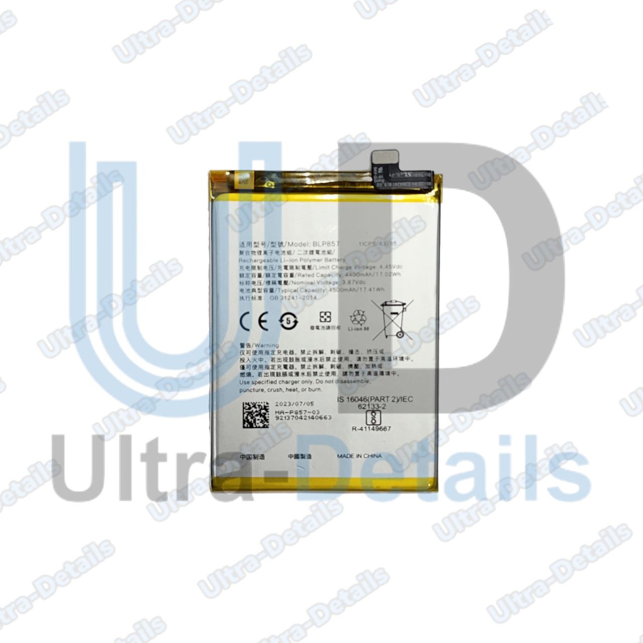 Аккумулятор для Realme BLP857 (Realme GT Neo (RMX3031) / Realme Q3Pro / X7 Max ) Премиум