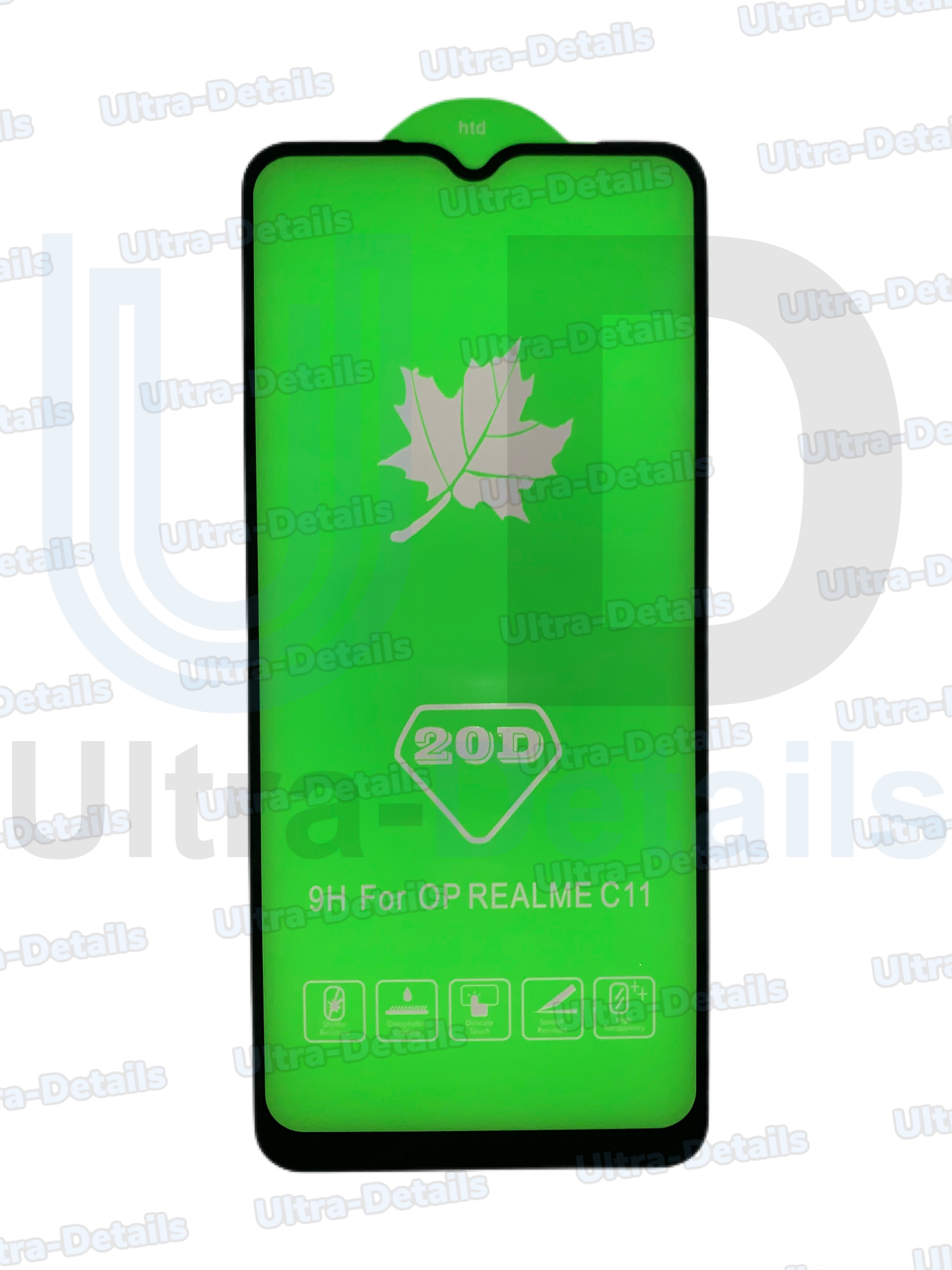 Защитное стекло для Realme C11 полное покрытие черный