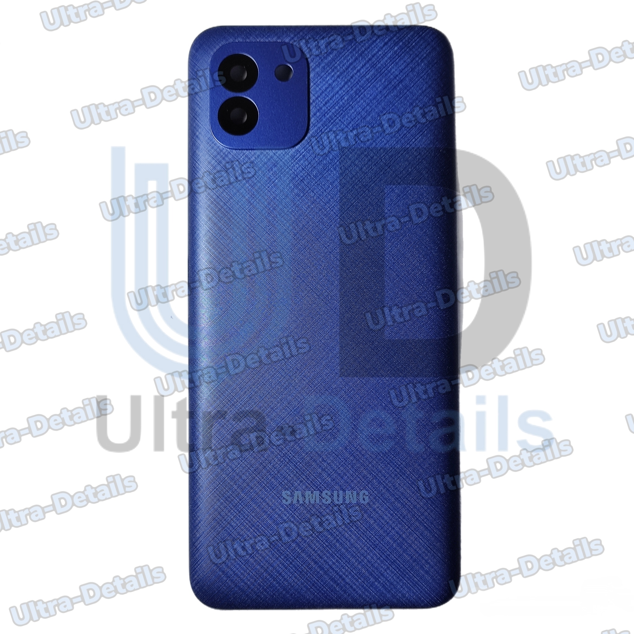 Задняя крышка для Samsung A03 (A035F) со стеклом камеры (синий)
