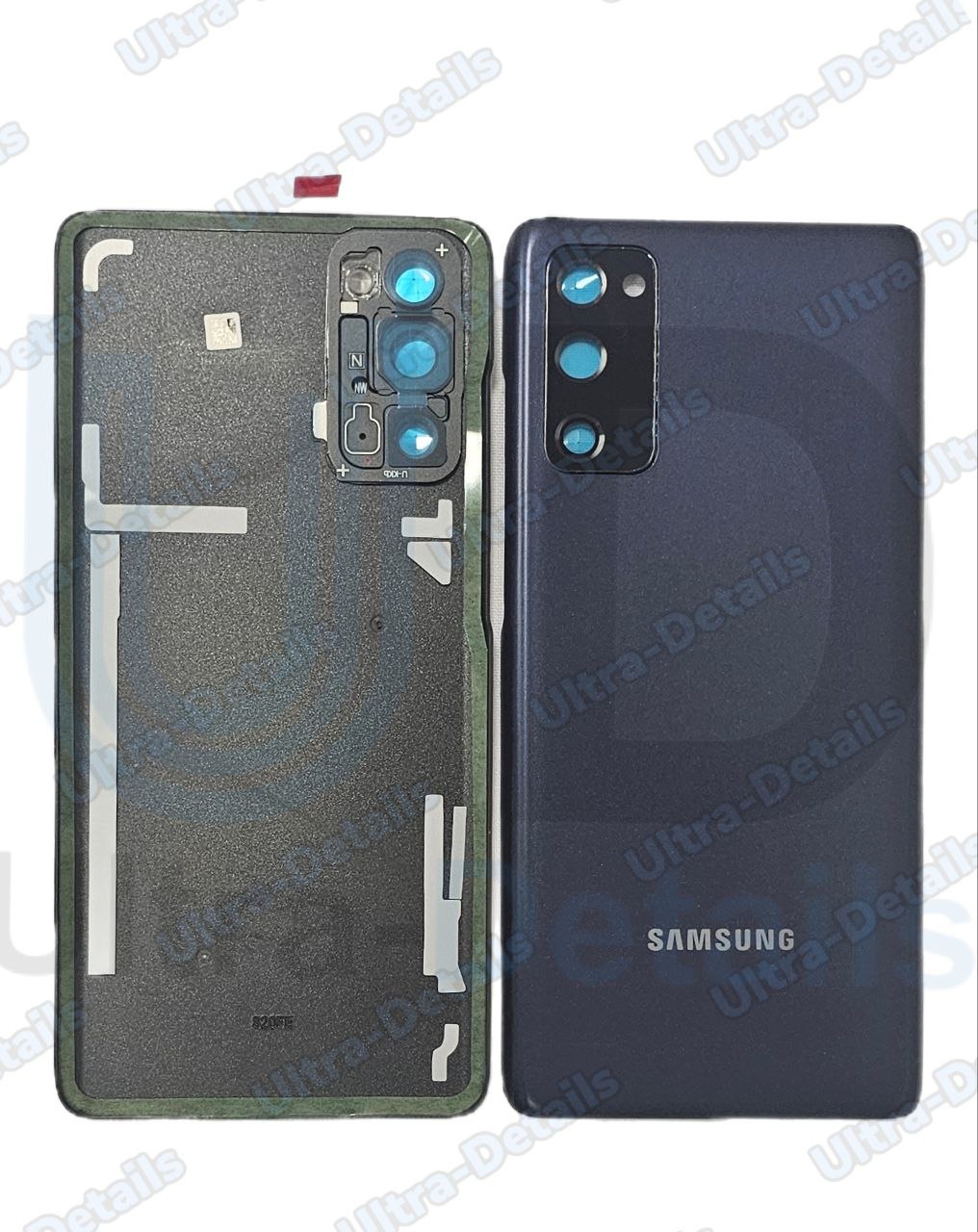 Задняя крышка для Samsung G780F (S20 FE) со стеклом камеры синий Премиум