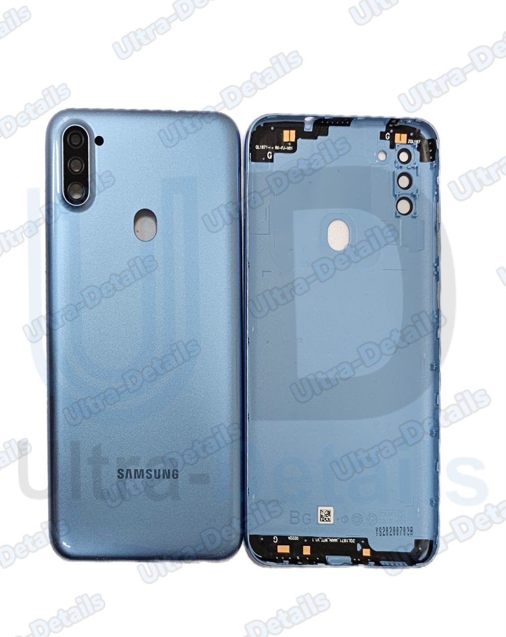 Задняя крышка для Samsung A115F (A11)  со стеклом камеры (синий)
