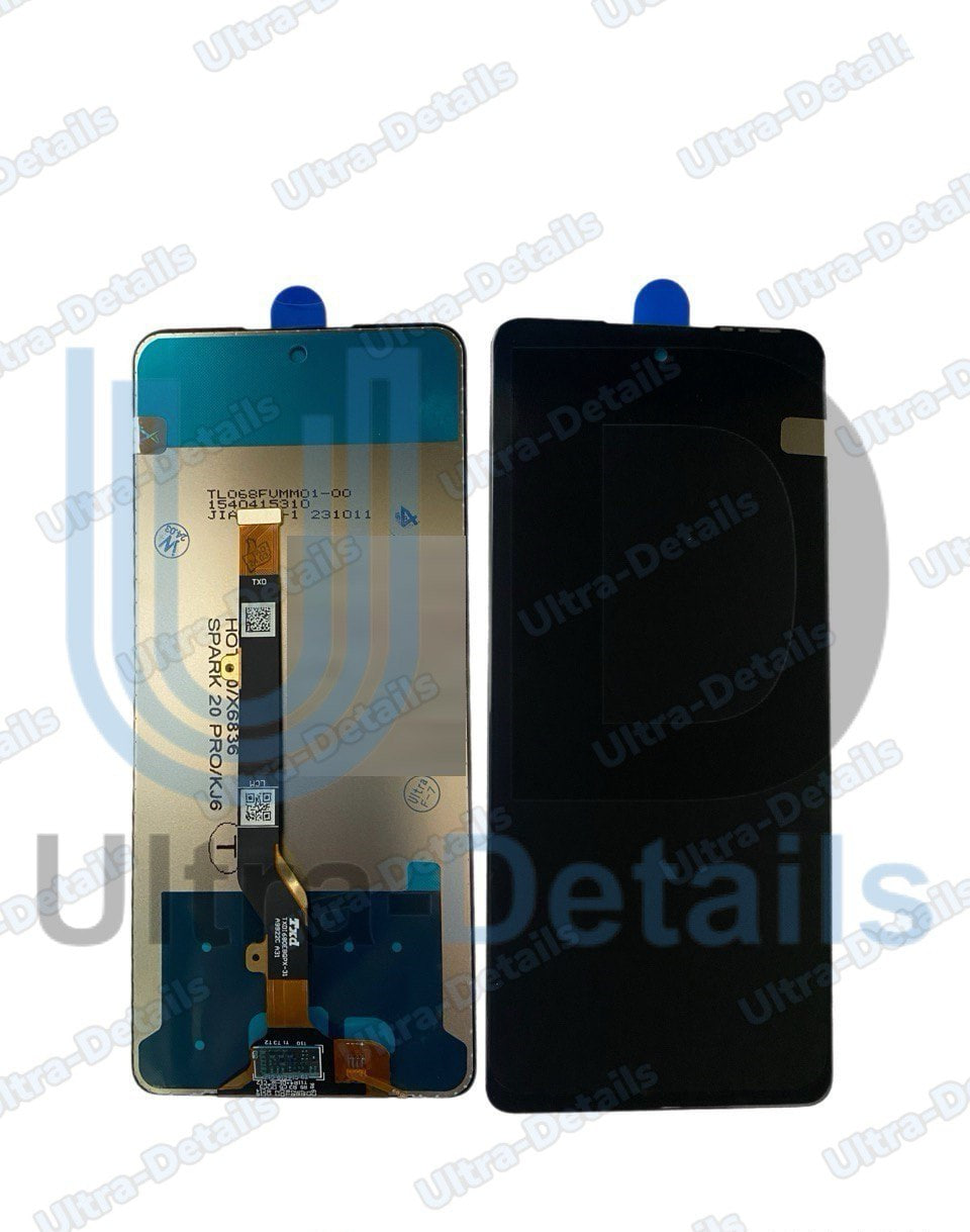 Дисплей для Infinix Hot 40 (X6836) /  Hot 40 PRO (X6837) / Tecno SPARK 20 PRO (KJ6)  в сборе с тачскрином (черный) Оригинал