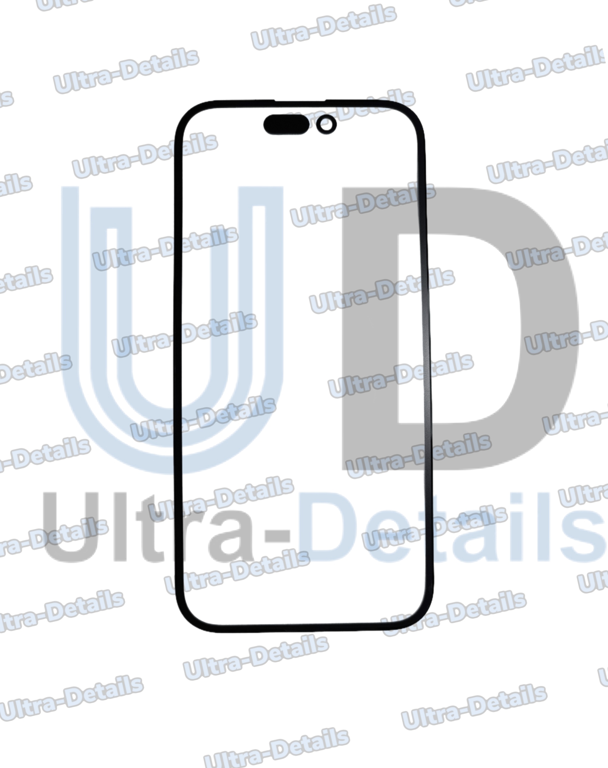 Стекло для переклейки iPhone 14 Pro в сборе OCA черный