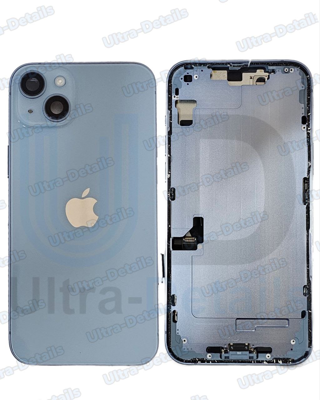 Корпус для iPhone 14 Plus в сборе  со  шлейфами и АКБ Премиум (синий)