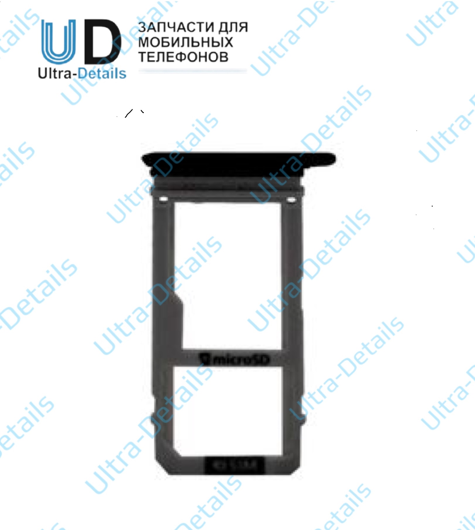 SIM Лоток Samsung A320F черный