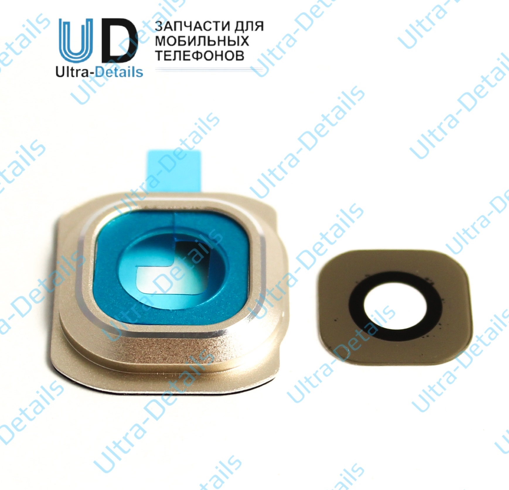 Стекло камеры Samsung S6 (золотой)
