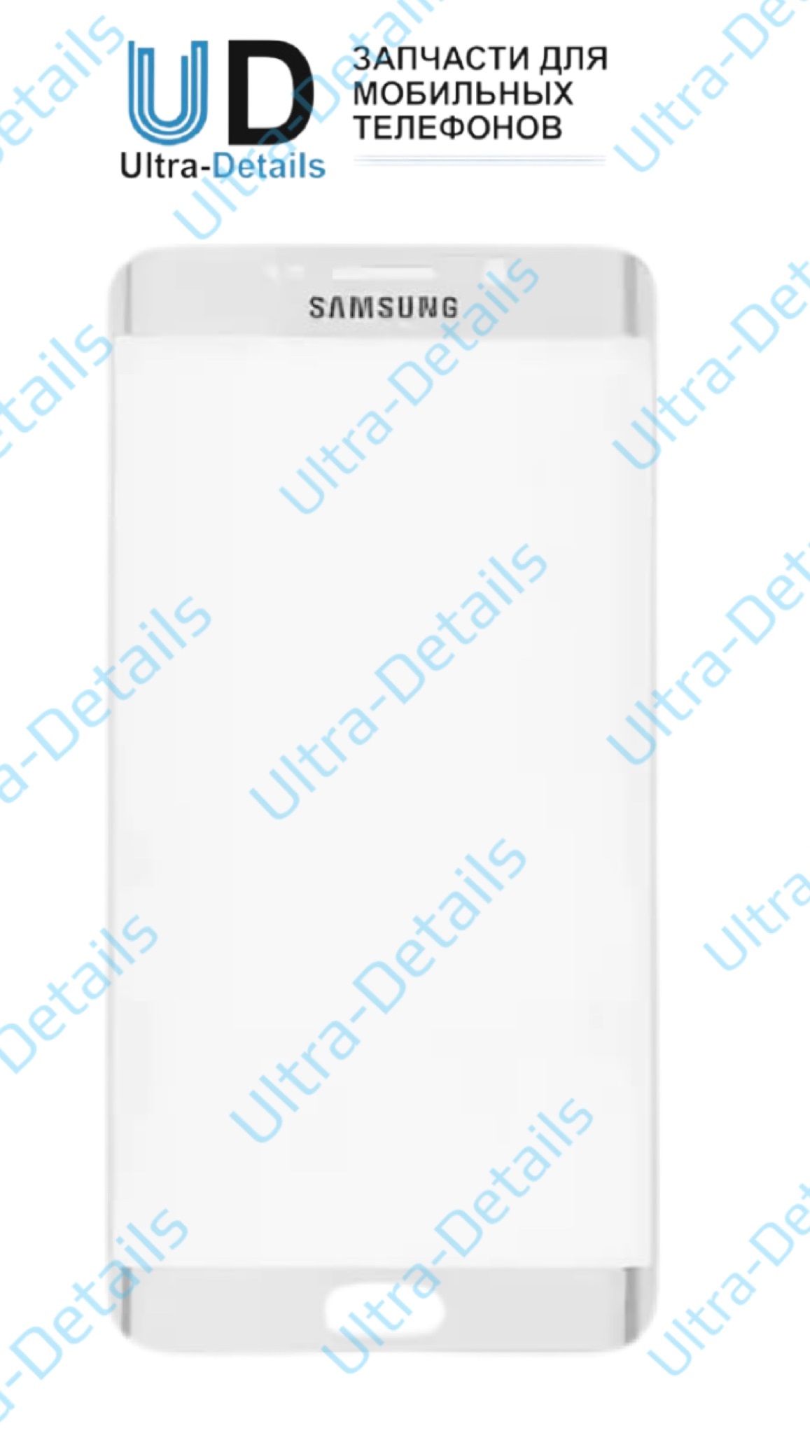 Стекло для переклейки Samsung G925F (S6 Edge) (белый)