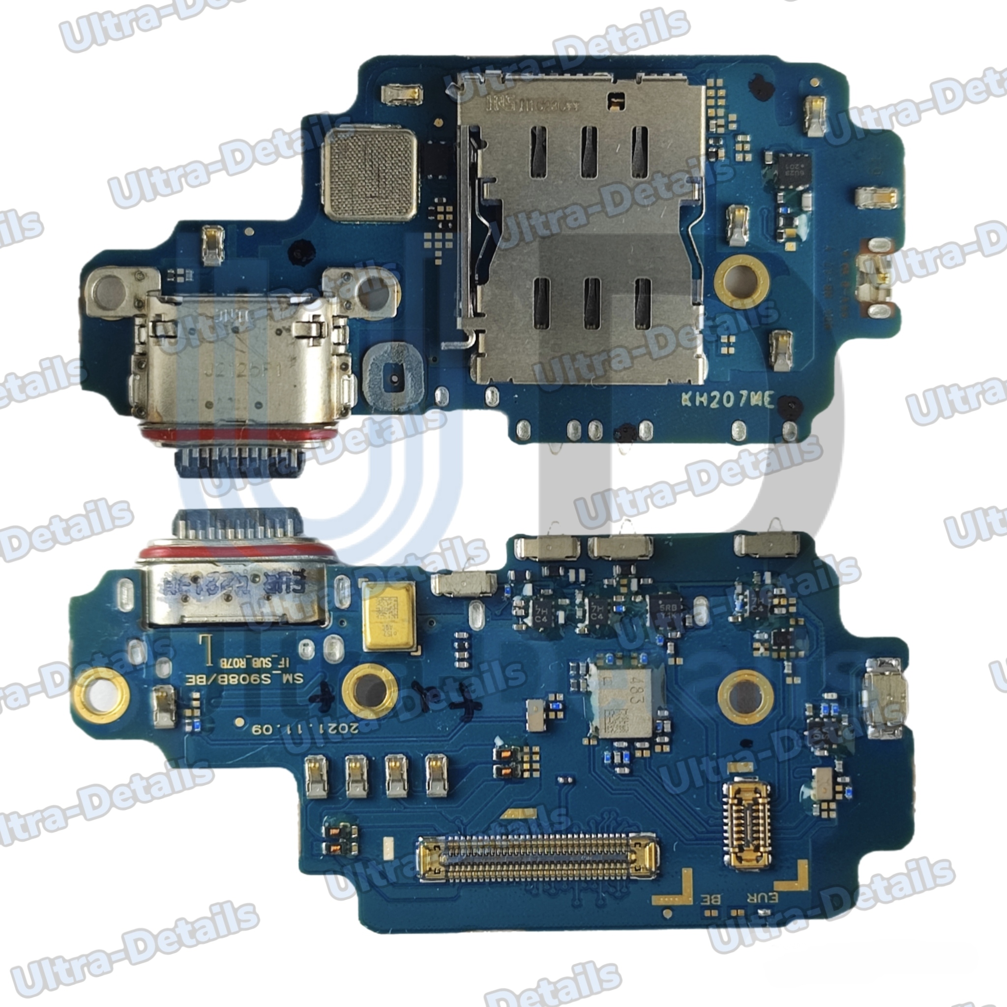 Шлейф Samsung S22 Ultra (S908B) системный разъем/разъем SIM/микрофон