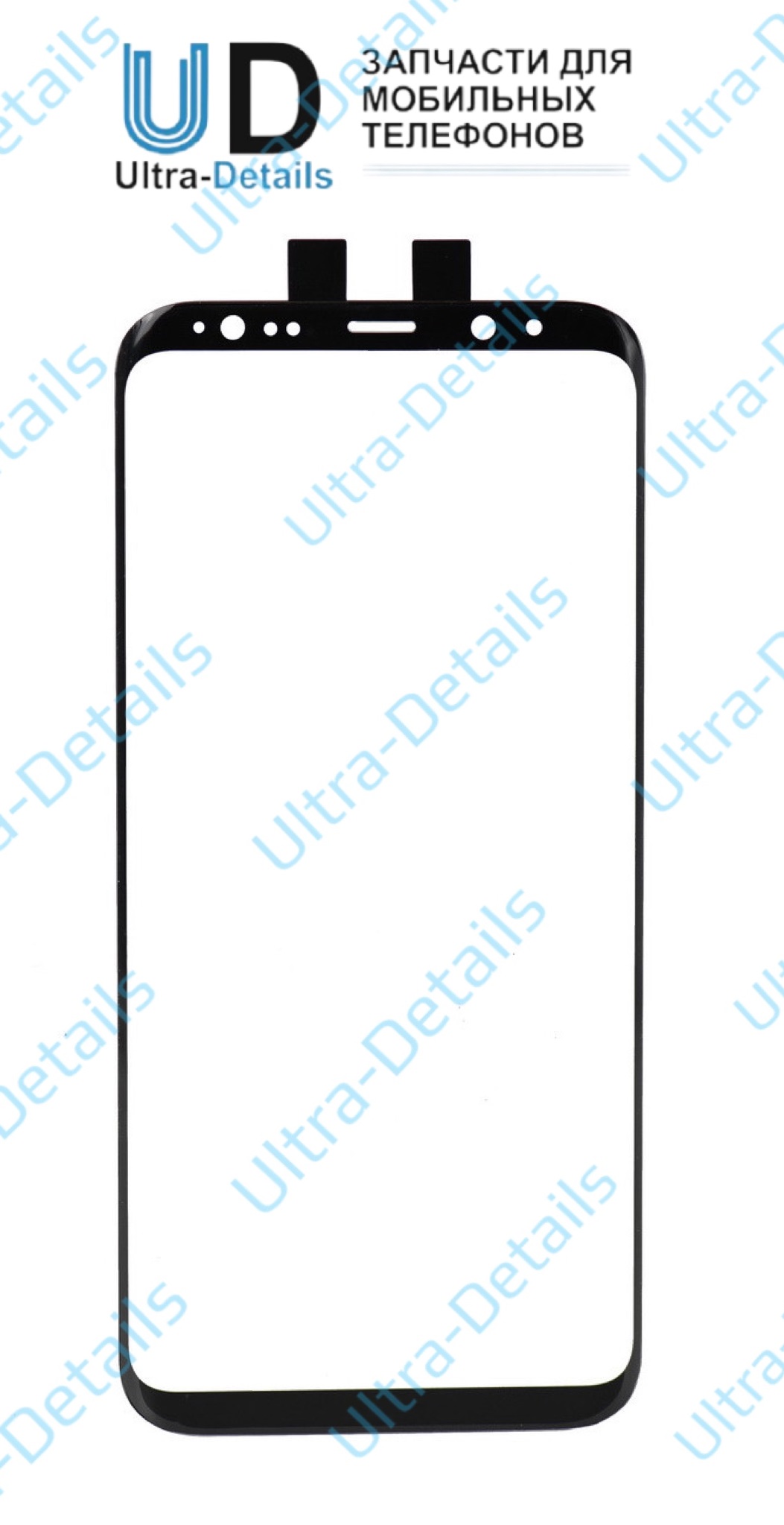 Стекло для переклейки Samsung G955F (S8+) (черный)