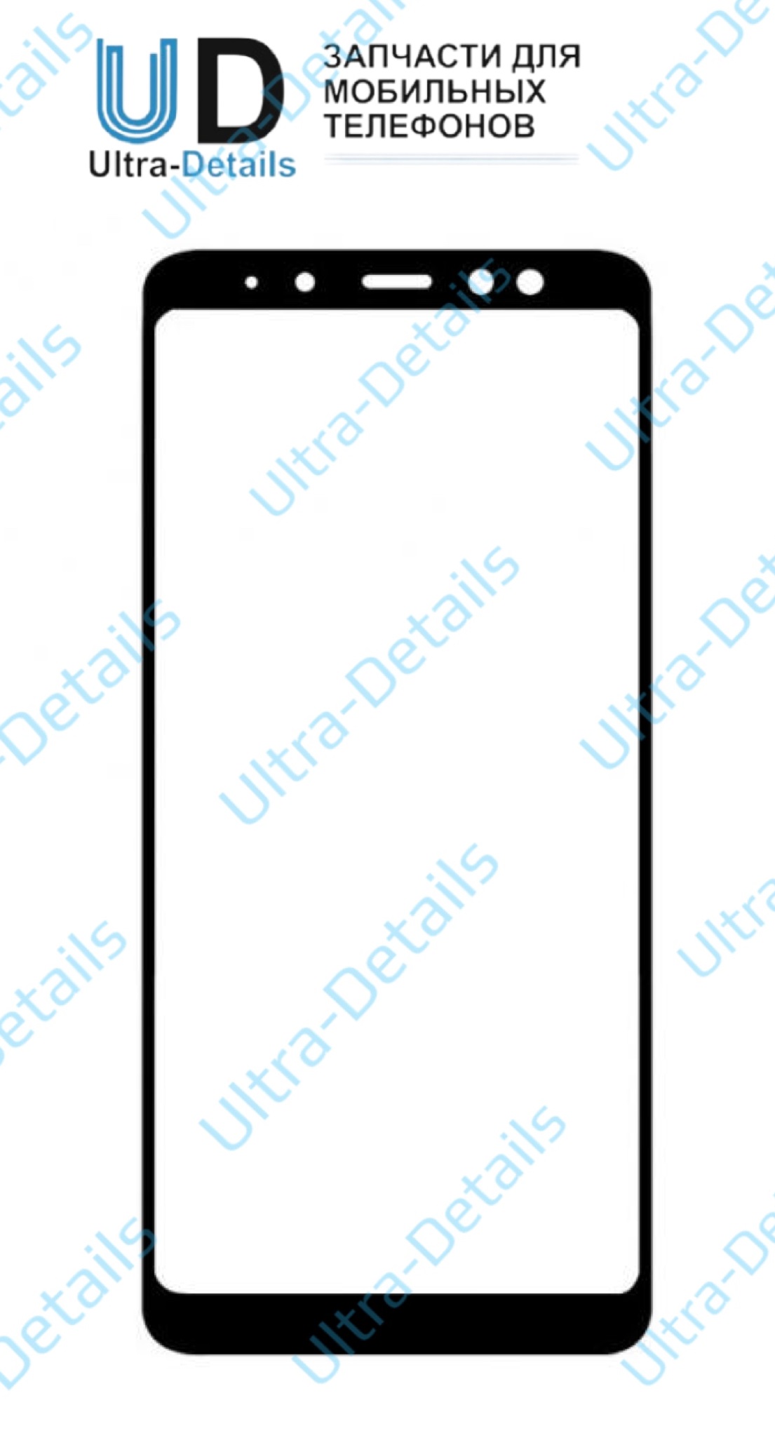 Стекло для переклейки для переклейки Samsung A530F (A8 2018) черный